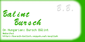 balint bursch business card